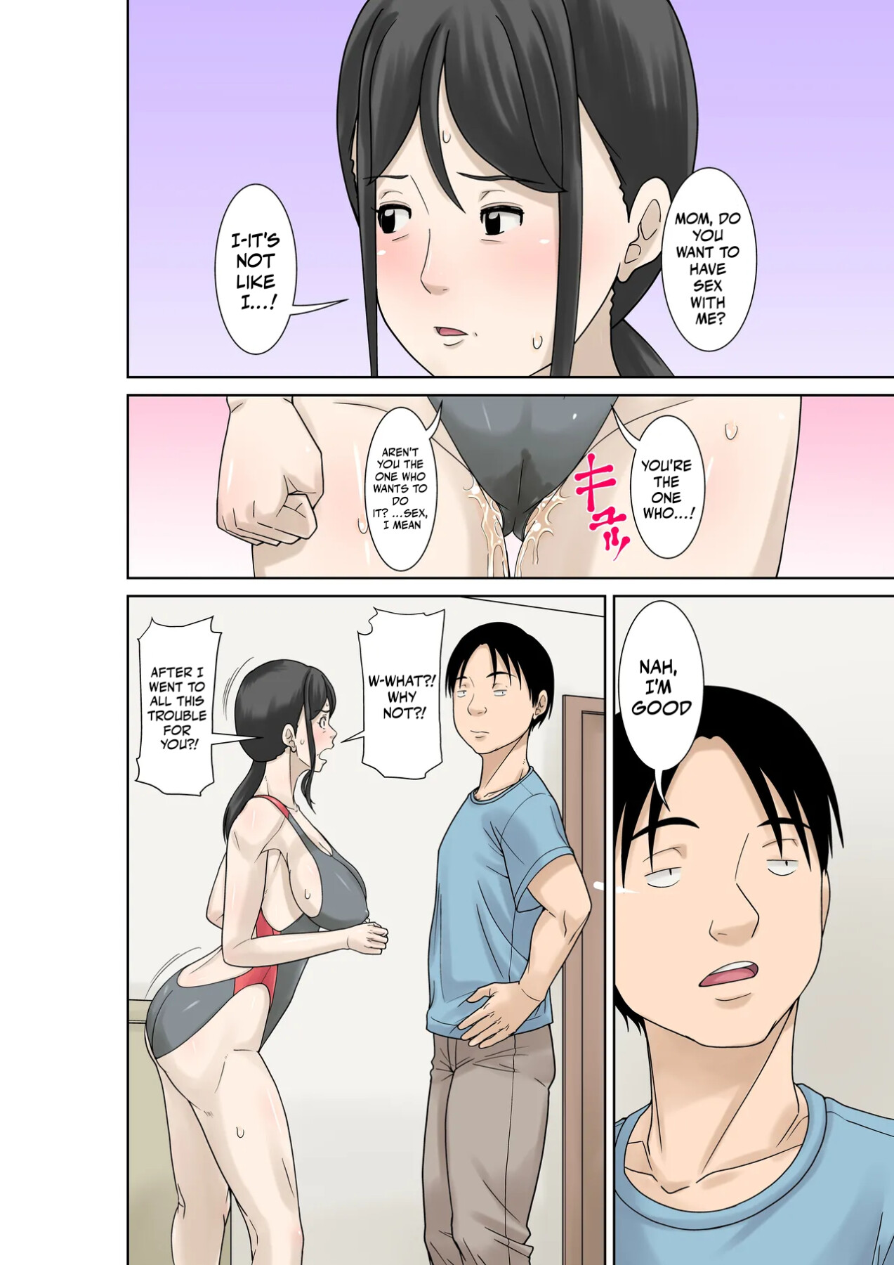 Hentai Manga Comic-Since my mom broke both her hands, it's my duty to take care of her. Episode 2-Read-22